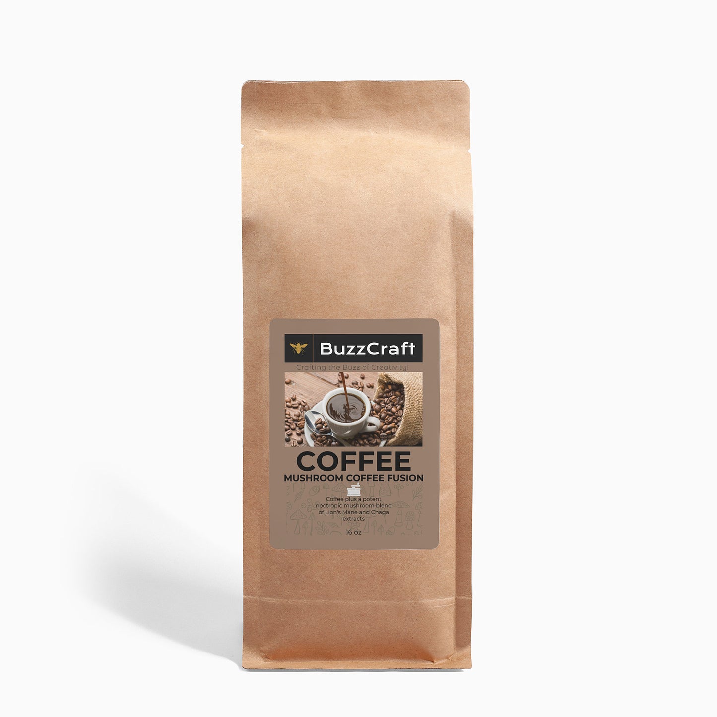 Mushroom Coffee Fusion - Lion’s Mane & Chaga 16oz