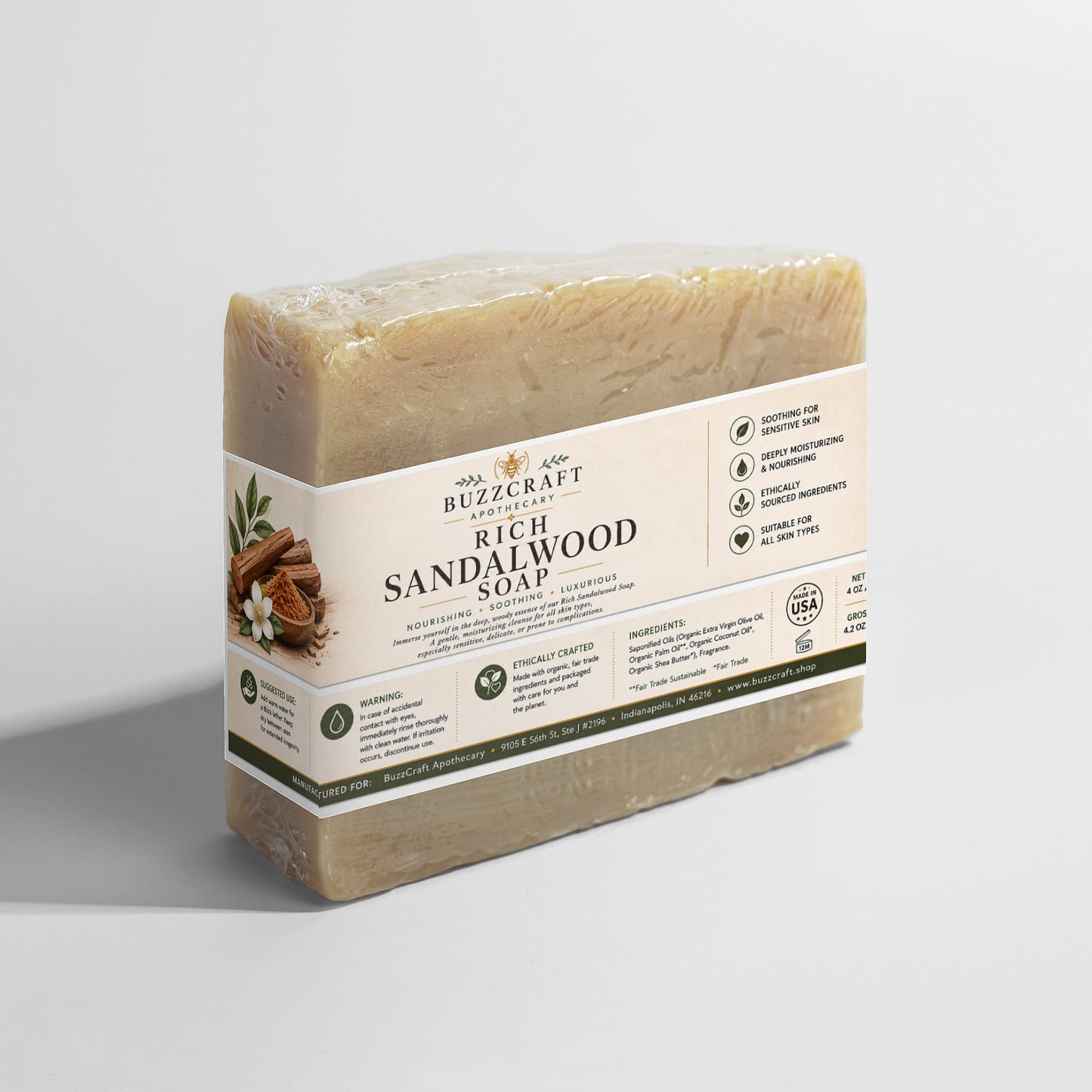 Rich Sandalwood Soap - Personal Care and Beauty