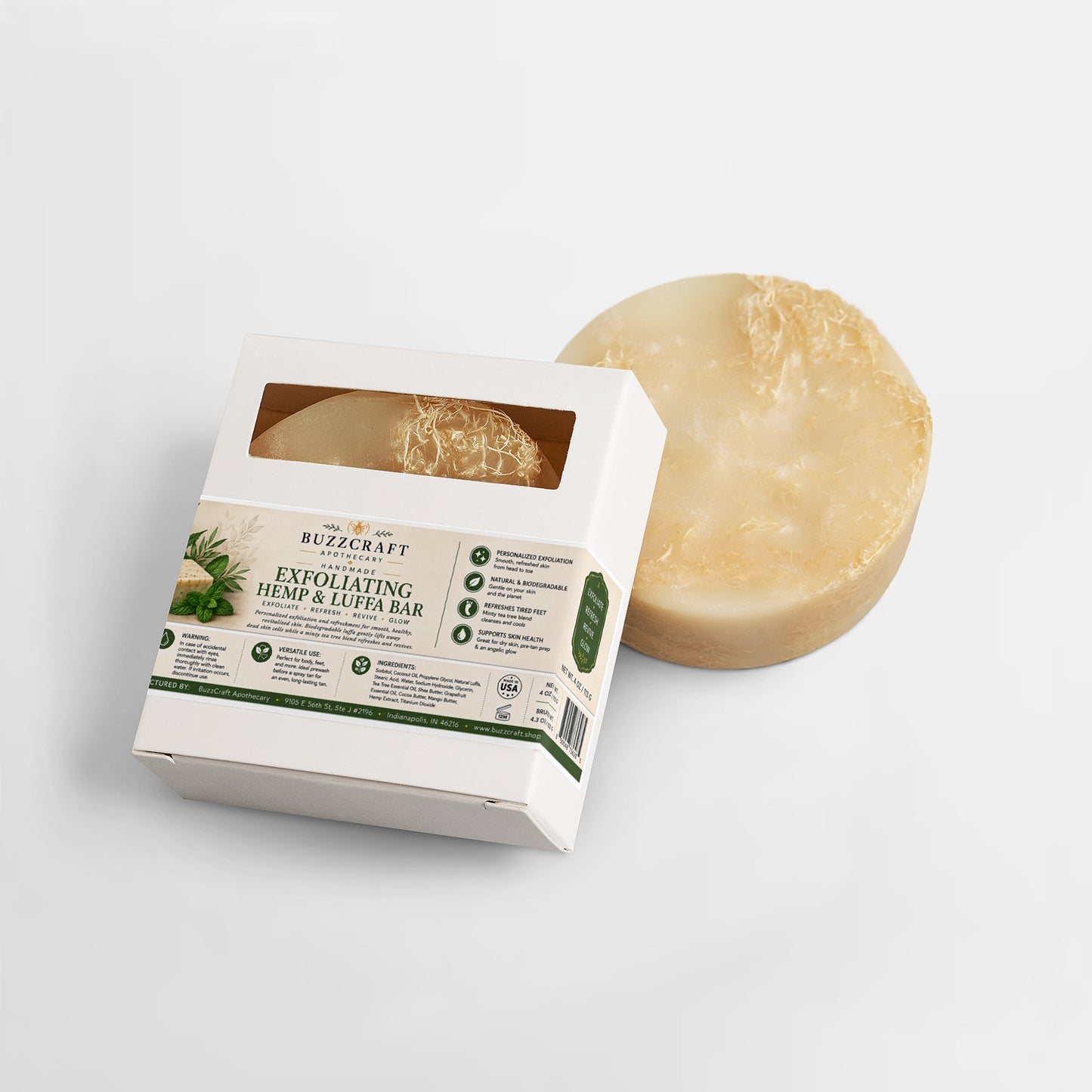 Exfoliating Hemp & Luffa Bar