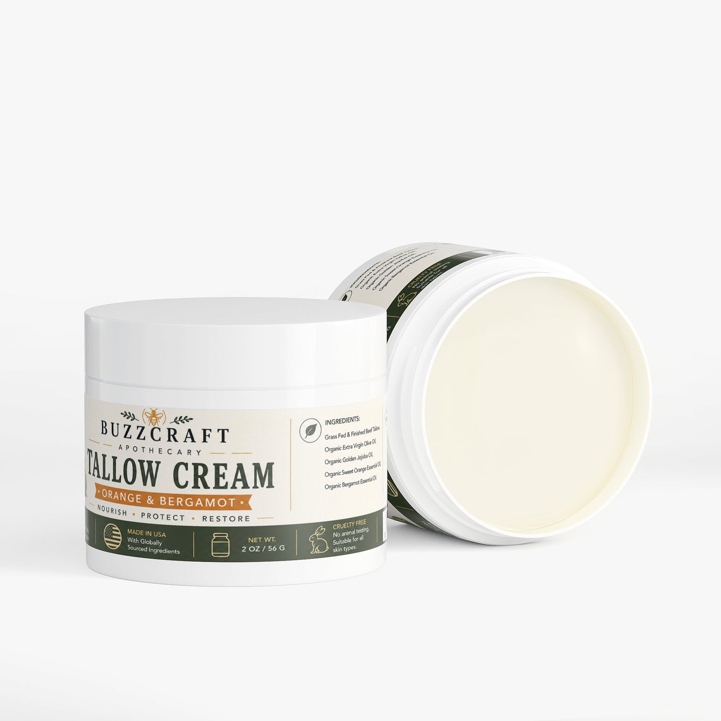 Tallow Cream (Orange & Bergamot)