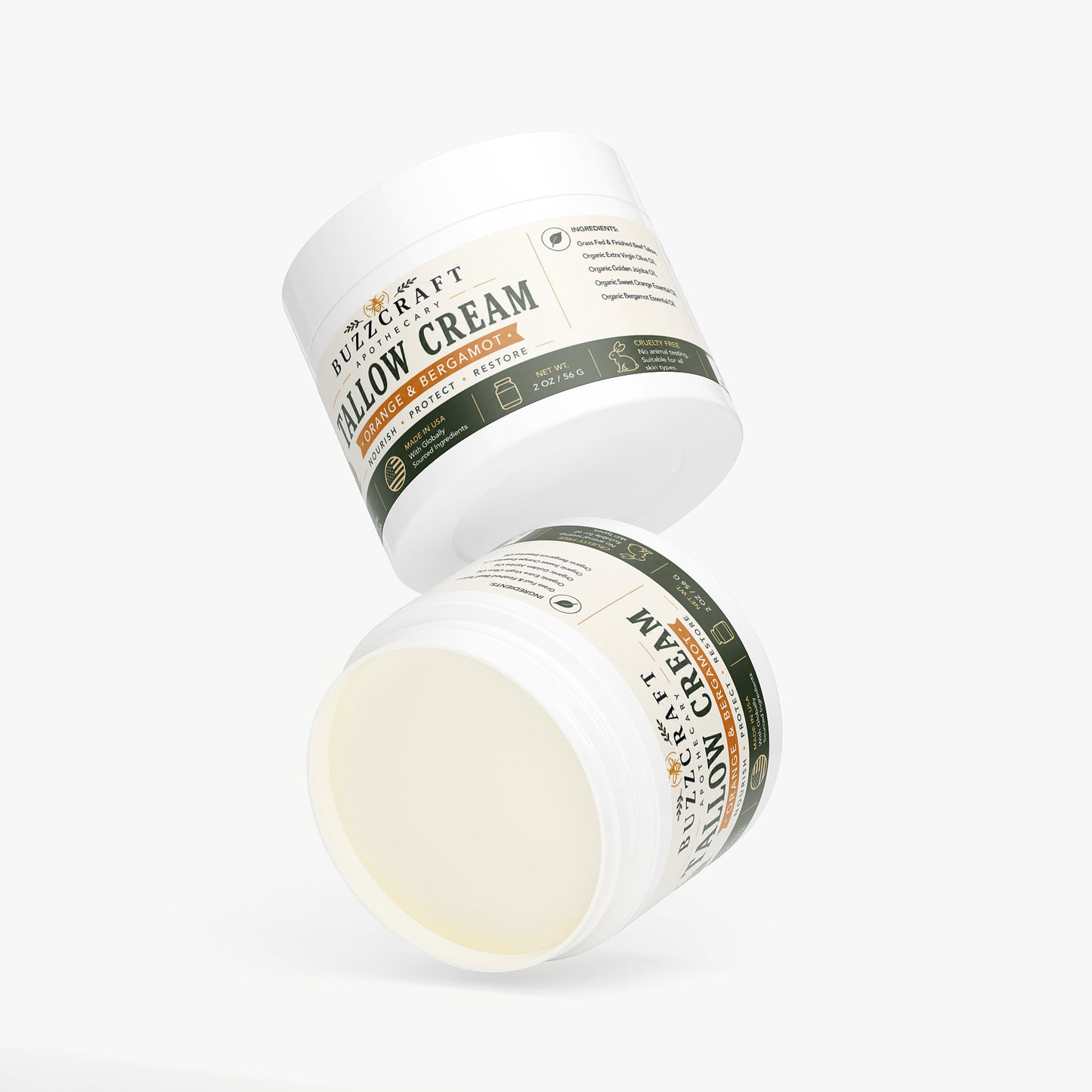 Tallow Cream (Orange & Bergamot)