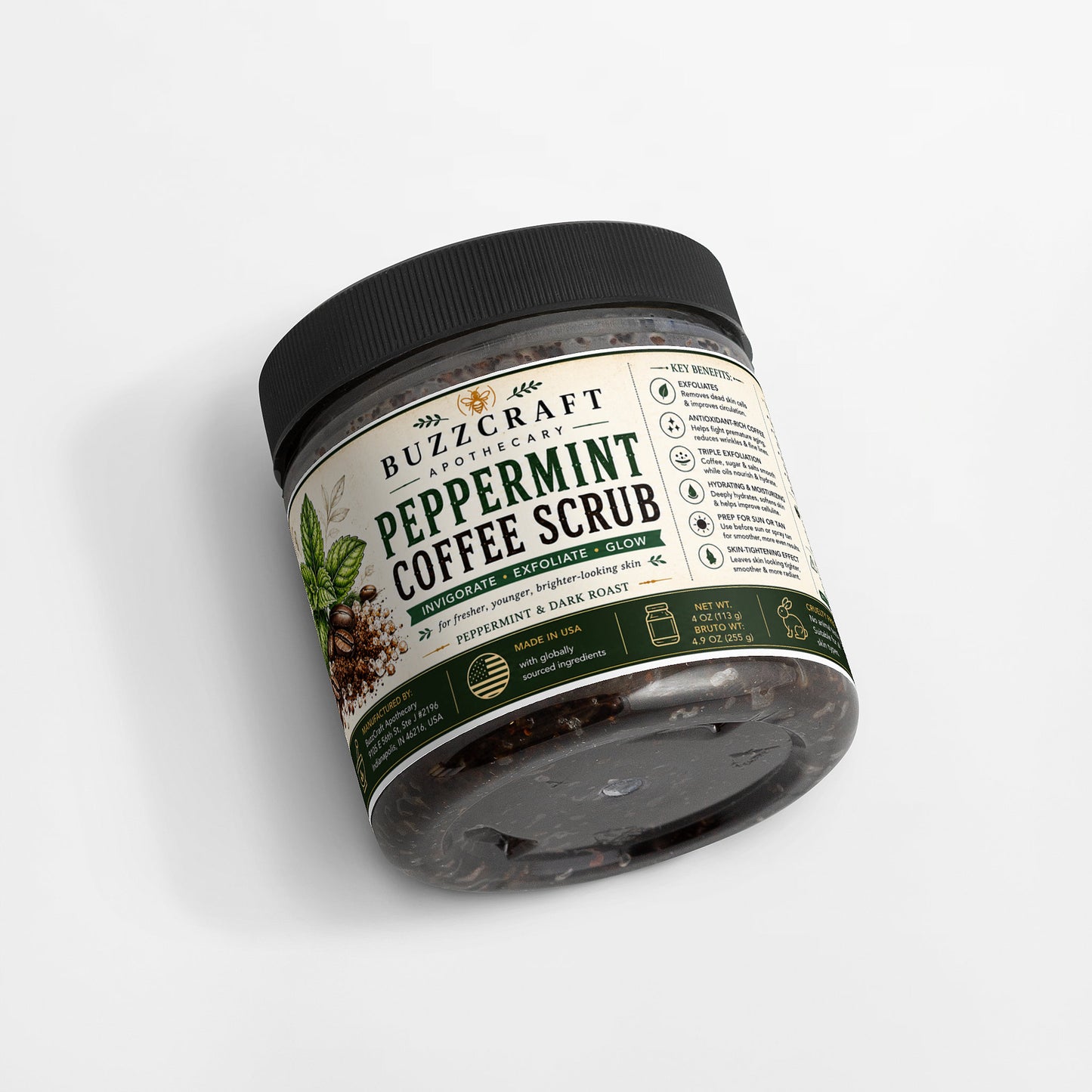 Peppermint Coffee Scrub