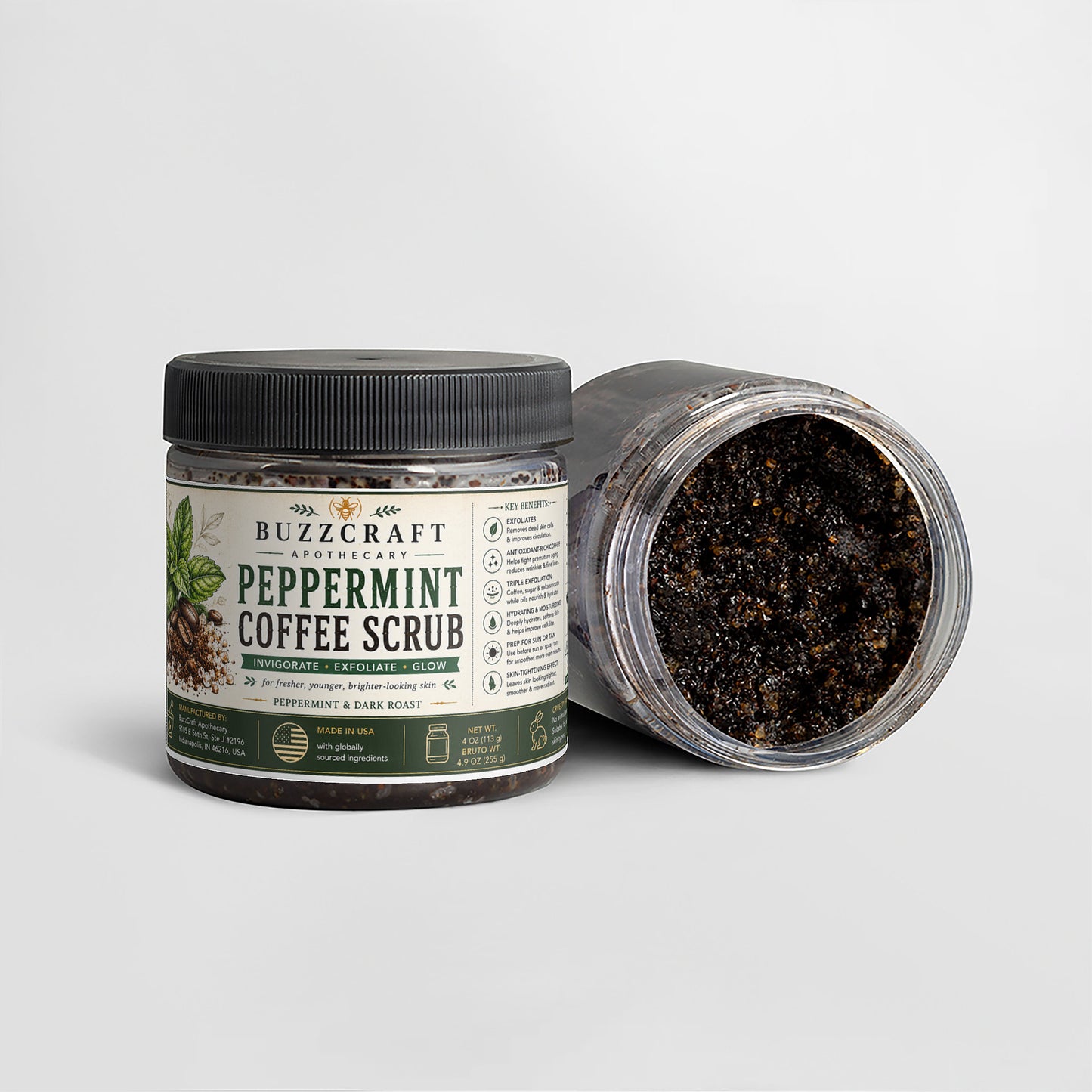 Peppermint Coffee Scrub