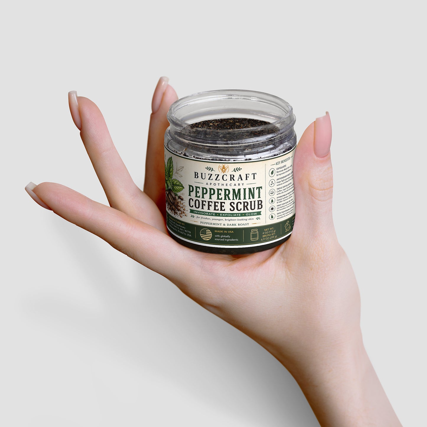 Peppermint Coffee Scrub