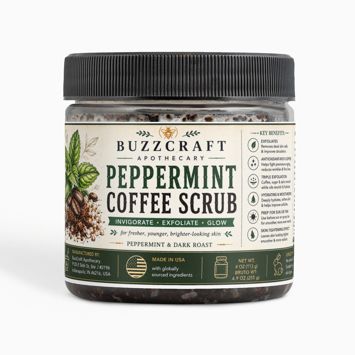 Peppermint Coffee Scrub - Personal Care and Beauty