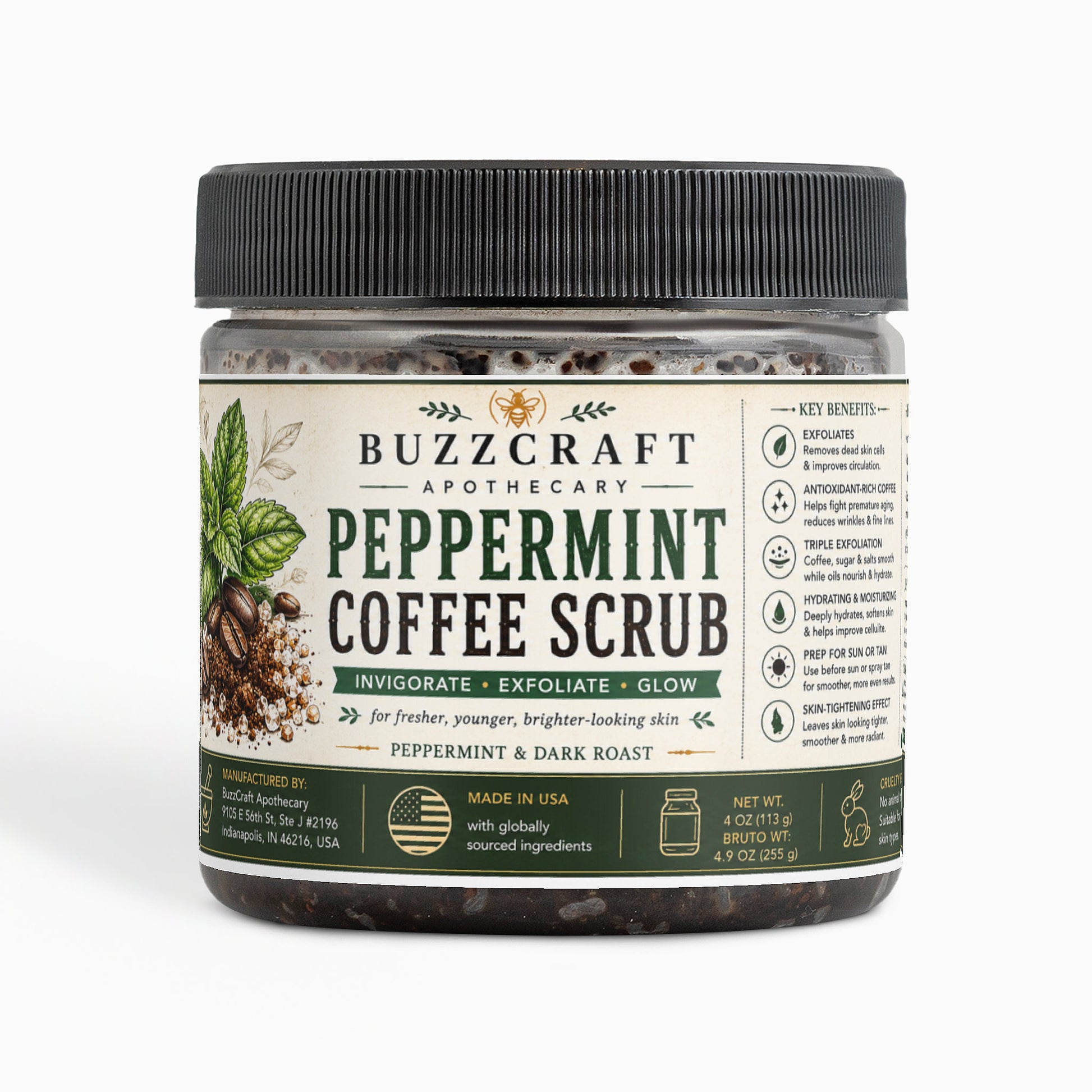Peppermint Coffee Scrub - Personal Care and Beauty