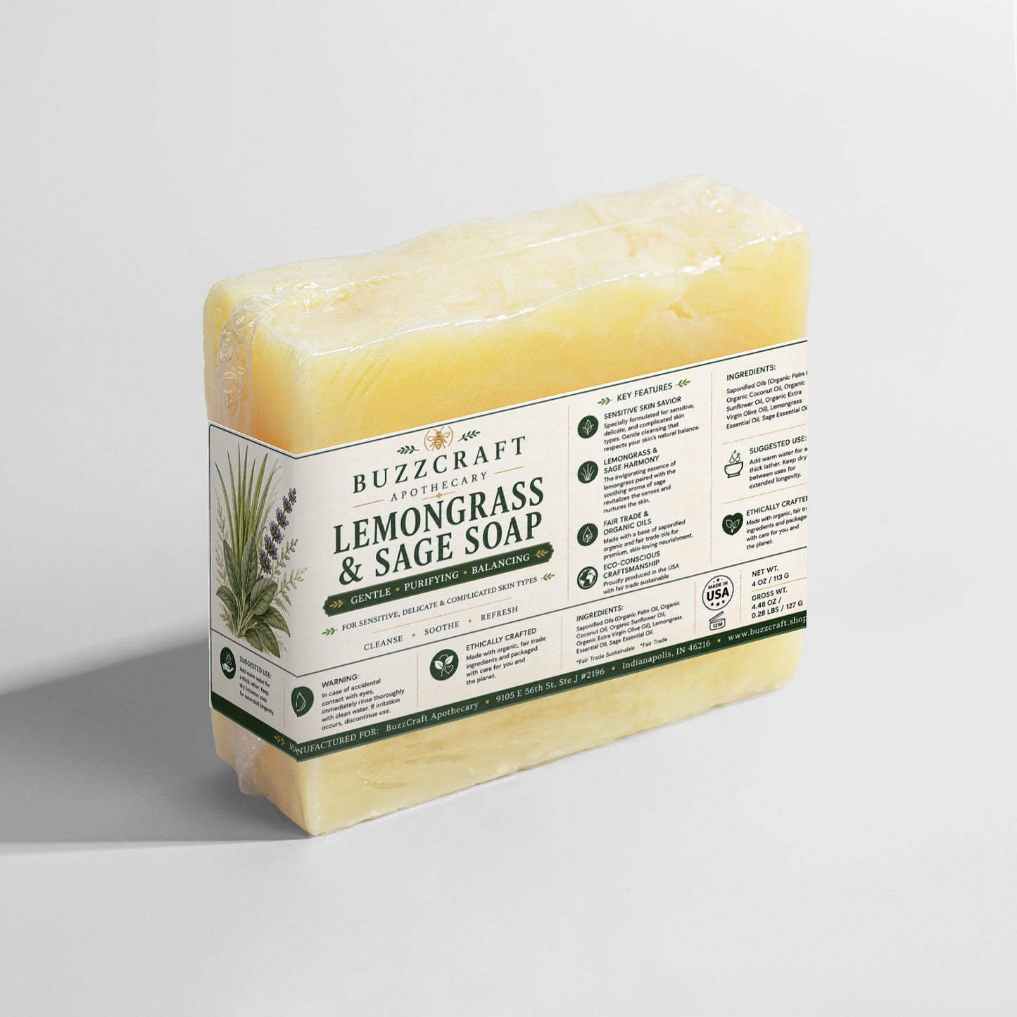 Lemongrass & Sage Soap