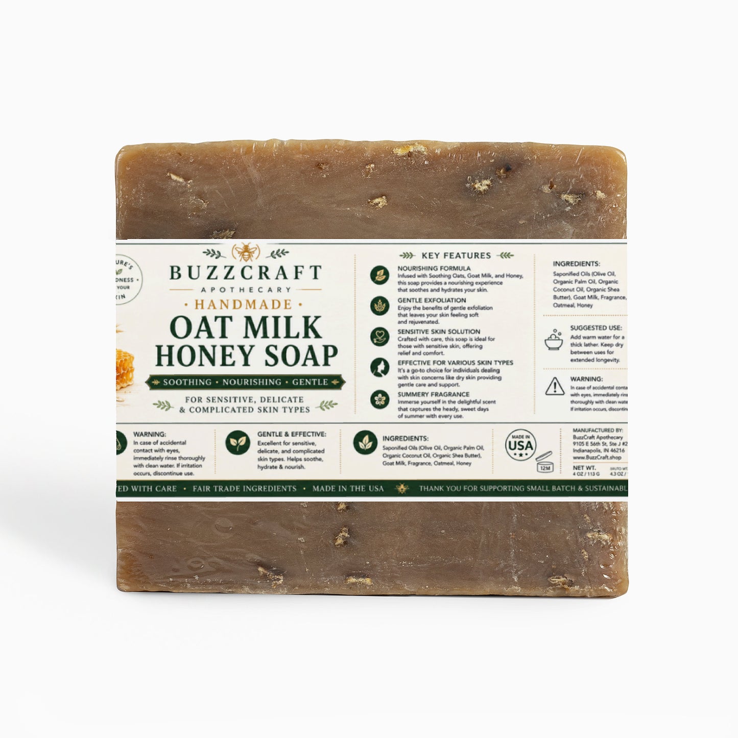 Oat Milk Honey Soap - Bath