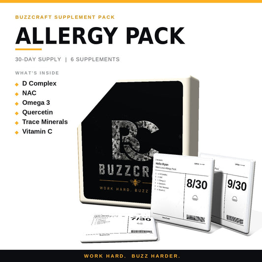Allergy Pack - BuzzCraft container and numbered daily pouches