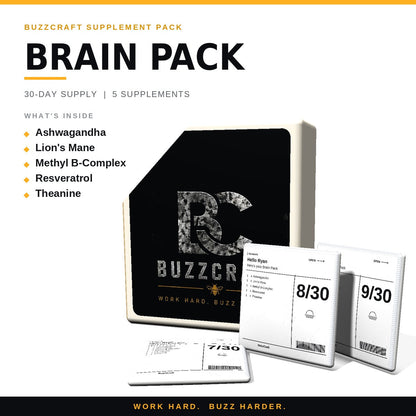 Brain Pack - BuzzCraft container and numbered daily pouches