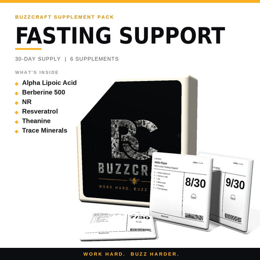 Fasting Support - BuzzCraft container and numbered daily pouches