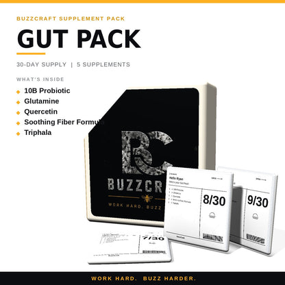 Gut Pack - BuzzCraft container and numbered daily pouches