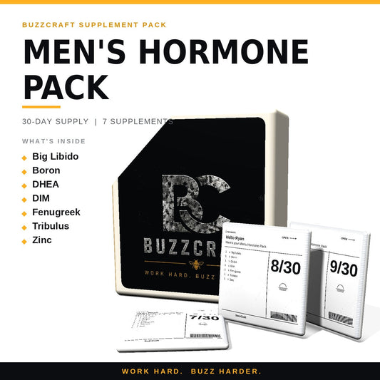 Men's Hormone Pack - BuzzCraft container and numbered daily pouches