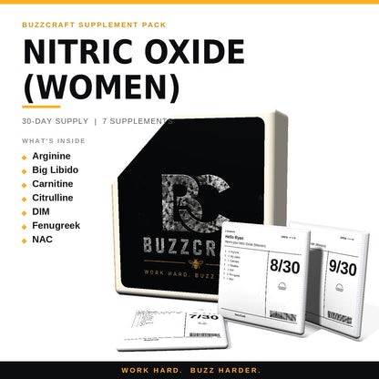 Nitric Oxide (Women) - BuzzCraft container and numbered daily pouches