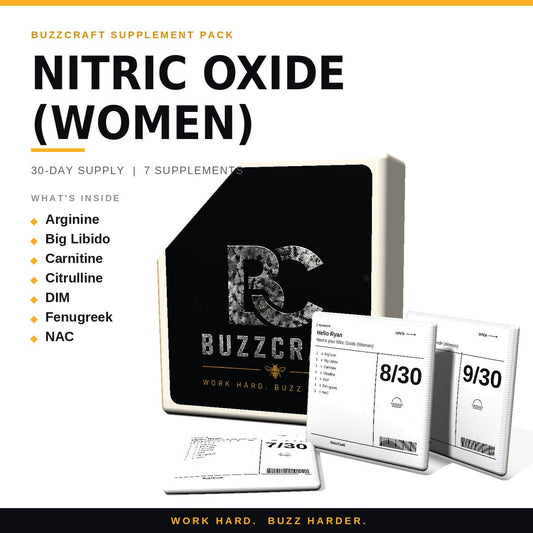 Nitric Oxide (Women) - BuzzCraft container and numbered daily pouches