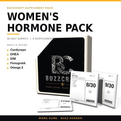 Women's Hormone Pack - BuzzCraft container and numbered daily pouches